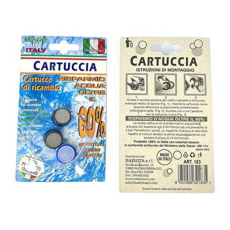 ACCESSORI CASALINGHI - Art.183 - CARTUCCIA AERATORE Made in Italy