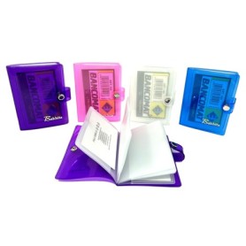 PORTA CARD - Art.190 - PORTA CARD CON BOTTONE trasparente