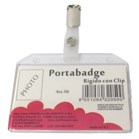PORTA CARD - Art.050 - PORTABADGE CON CLIPS RIGIDO
