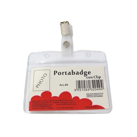 PORTA CARD - Art.049 - PORTABADGE CON CLIPS