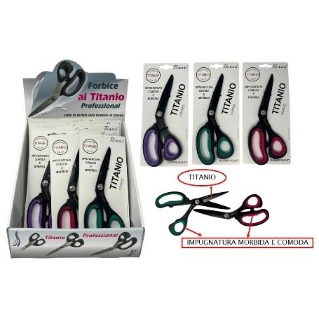 FORBICI TITANIO E MULTIUSO - Art.348 - FORBICI TITANIO COLORATE