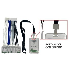 PORTA CARD - Art.237 - PORTABADGE CON CORDINA COLOR