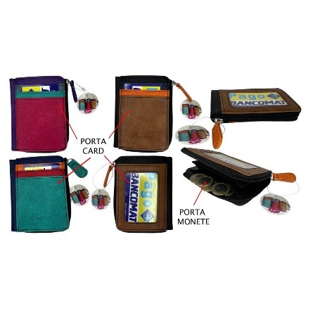 PORTA CARD - Art.247 - PORTACARD CON CERNIERA COLOR