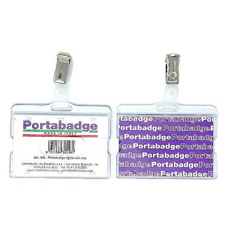 PORTA CARD - Art.248 - Portabadge rigido Made in Italy