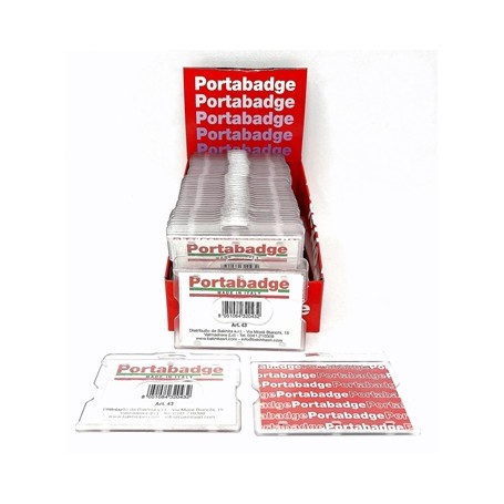 PORTA CARD - Art.043 - PORTABADGE RIGIDO SENZA CORDINO SENZA CLIP